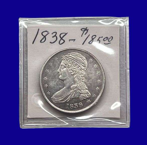 1838 Draped Bust Silver Half Dollar image