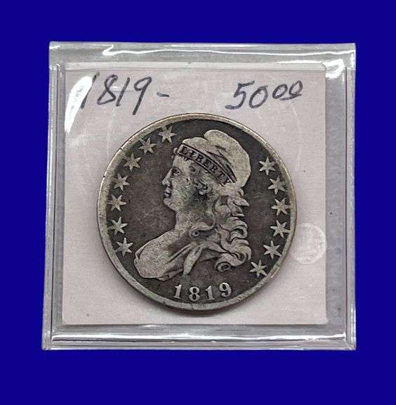 1819 Draped Bust Silver Half Dollar image