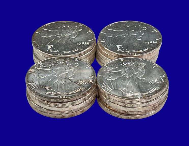 Silver Eagle Coins, qty-20 image