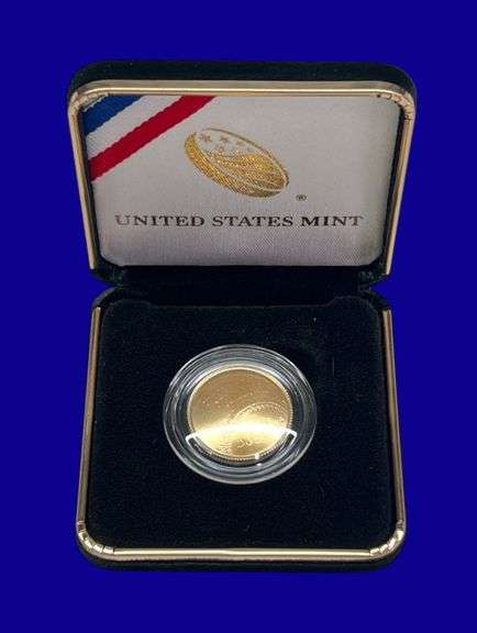 US Mint 2014 "Baseball Hall of Fame Comm" Gold Coin image