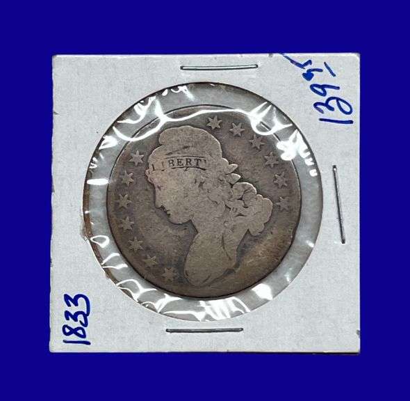 1833 Draped Bust Silver Half Dollar image