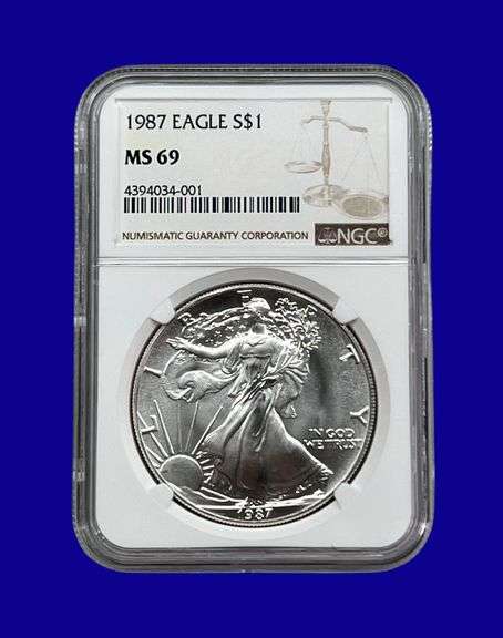 1987 Silver Eagle NGC MS69 image