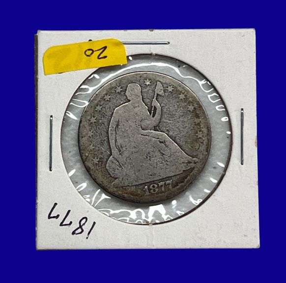 1877 Seated Liberty Silver Half Dollar image