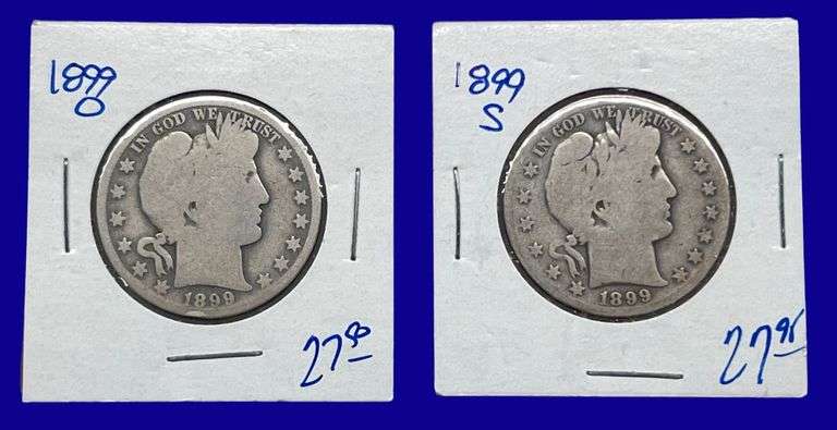 1899-O & 1899-S Barber Silver Half Dollars image