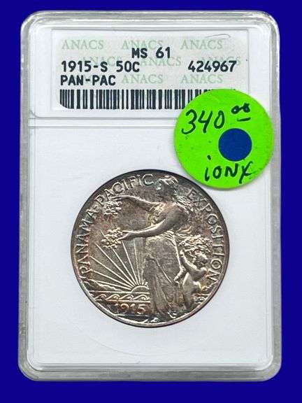 1915-S Panama-Pacific Silver Half Dollar ANACS MS61 image