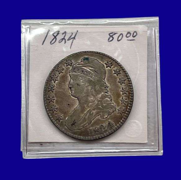 1824 Draped Bust Silver Half Dollar image