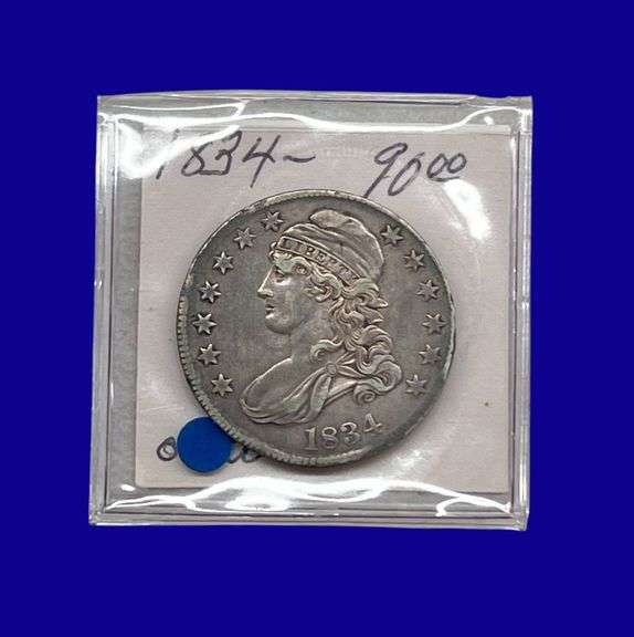 1834 Draped Bust Silver Half Dollar image