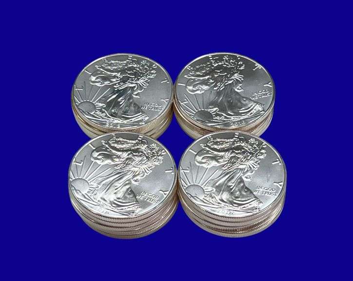 Silver Eagle Coins, qty-20 image