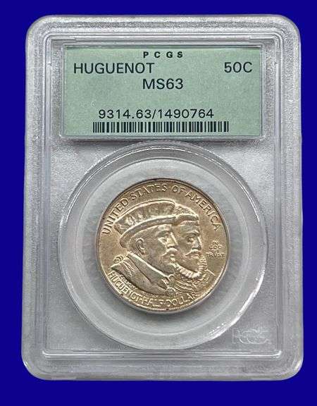 1924 Huguenot Walloon Silver Half Dollar PCGS MS63 image