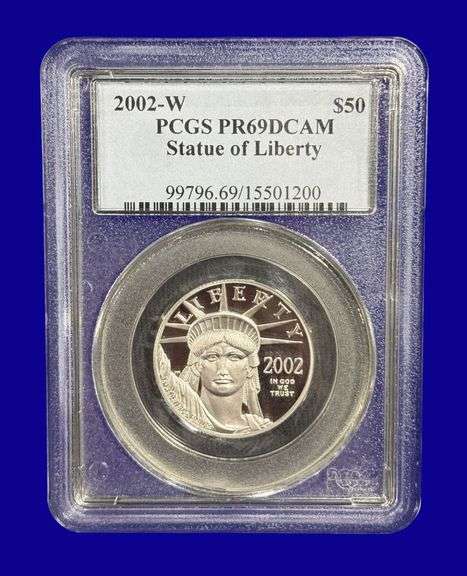 2002-W Statue of Liberty Platinum Coin PCGS PR69DCAM image