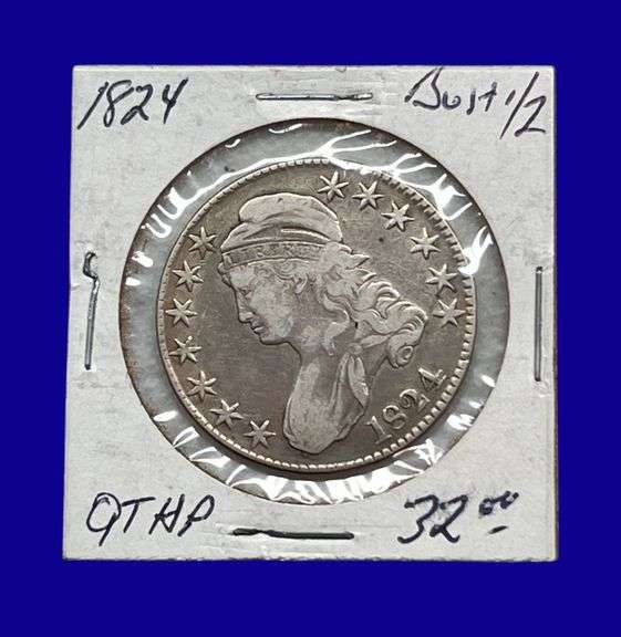 1824 Draped Bust Silver Half Dollar image