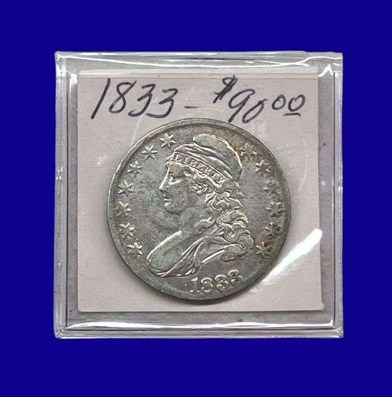 1833 Draped Bust Silver Half Dollar image