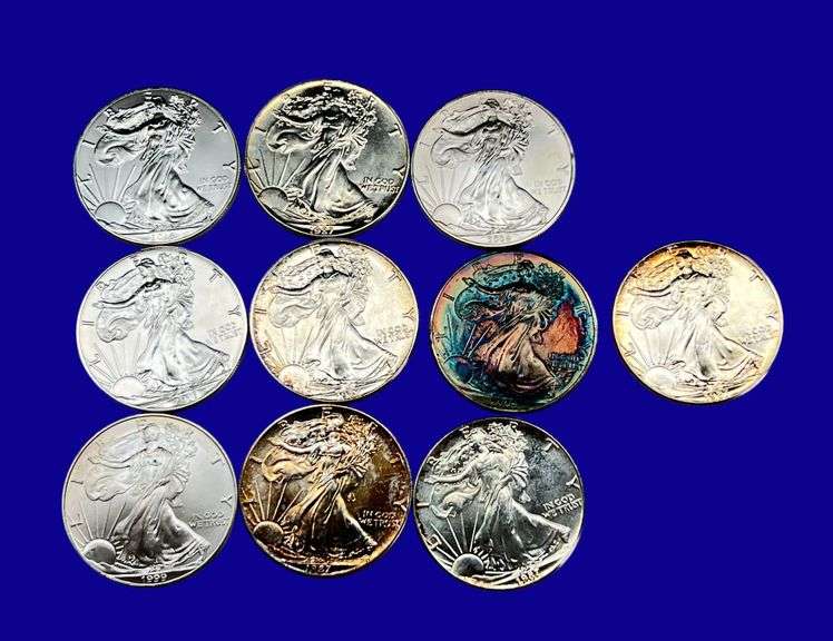 Silver Eagle Coins, qty-10 image