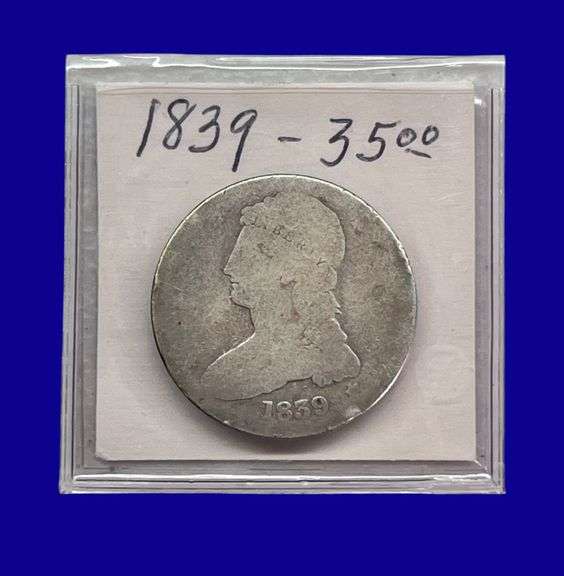 1839 Draped Bust Silver Half Dollar image
