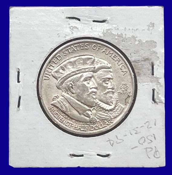 1924 Huguenot Walloon Silver Half Dollar image