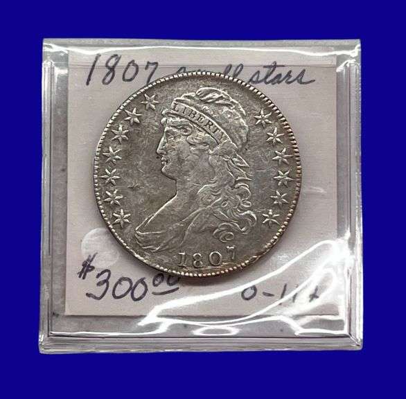 1807 Draped Bust Small Stars Silver Half Dollar image