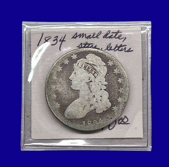 1834 Draped Bust Silver Half Dollar image