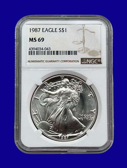 1987 Silver Eagle NGC MS69 image