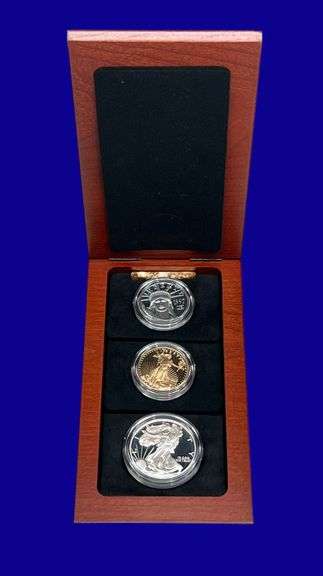 US Mint 1997 "American Eagle" Gold Platinum Silver Coin Set image