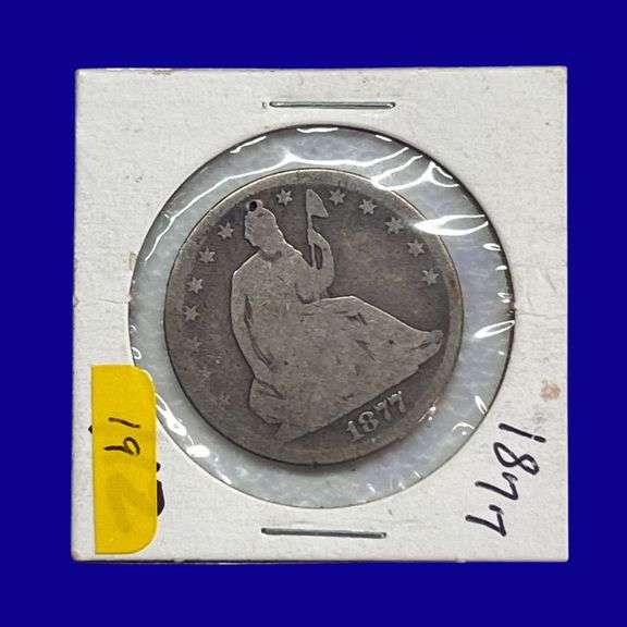 1877 Seated Liberty Silver Half Dollar image