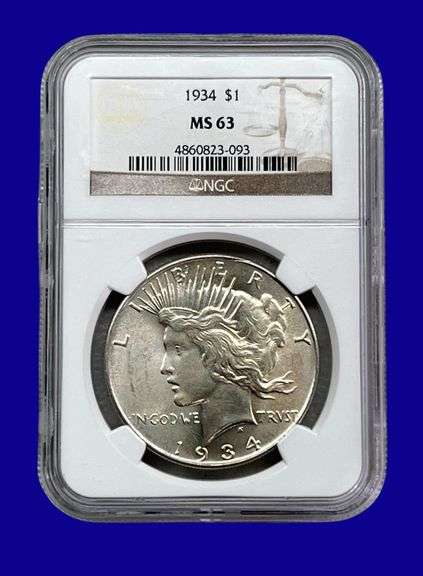 1934-P Peace Silver Dollar NGC MS63 image
