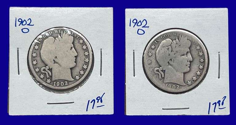 1902-O Barber Silver Half Dollars image