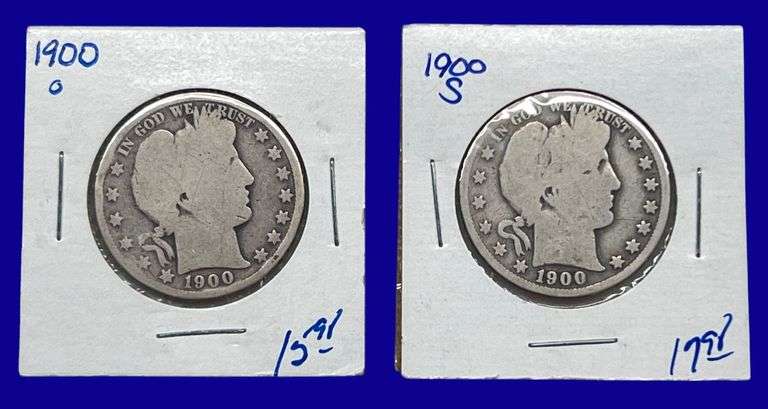1900-O & 1900-S Barber Silver Half Dollars image