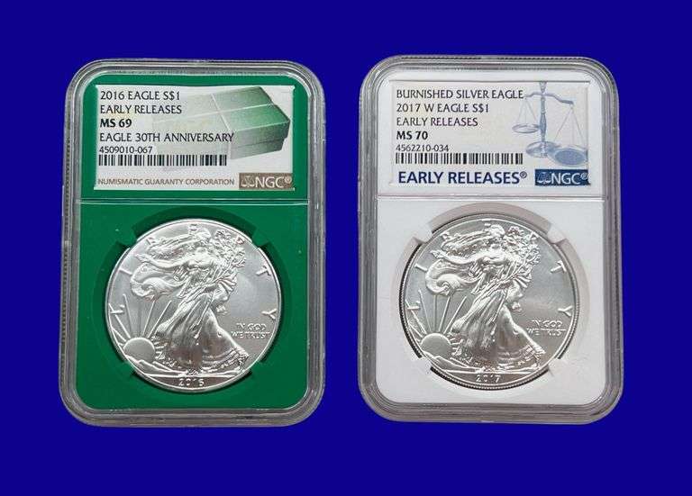 2016 & 2017-W Silver Eagle NGC MS69 MS70 image