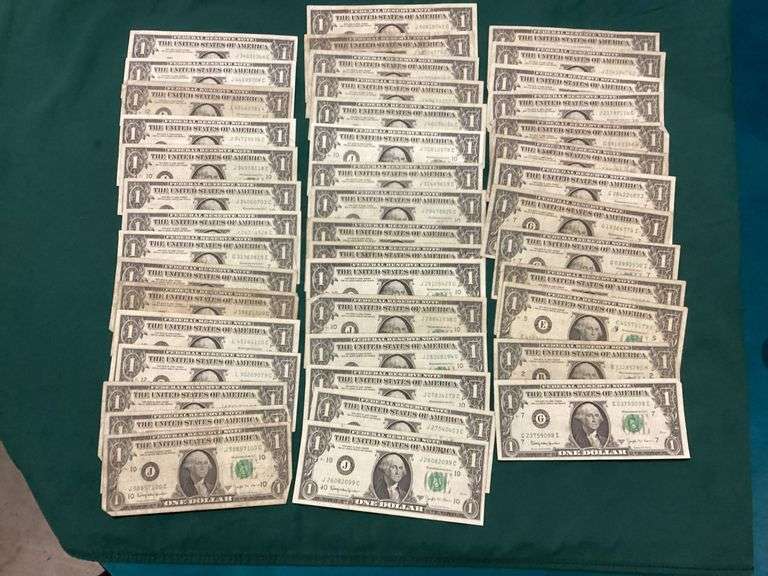 44 Series 1963-B $1 Federal Reserve notes, Barr notes image
