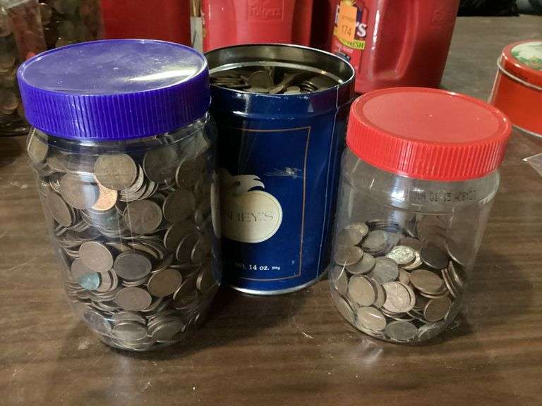 Three jars of Lincoln wheat cents image