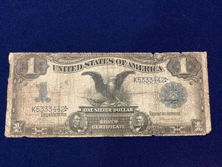 1899 large size $1 "Black Eagle" silver certificate image