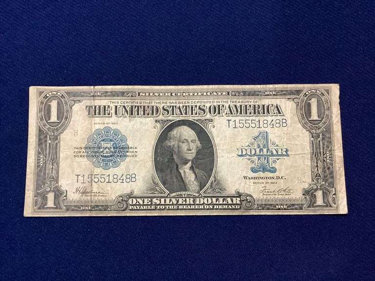 1923 large size $1 silver certificate image