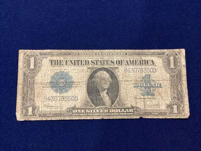 1923 large size $1 silver certificate image