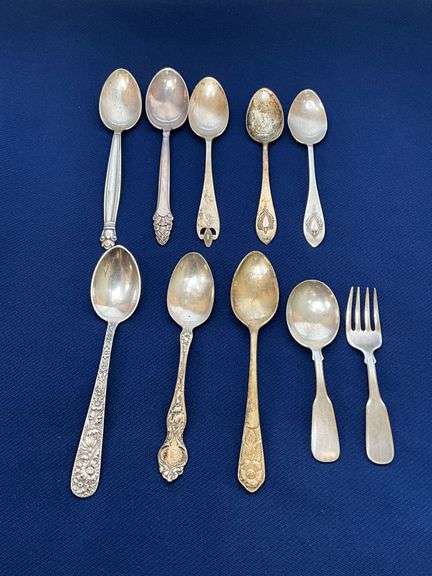 Sterling flatware spoons and forks image