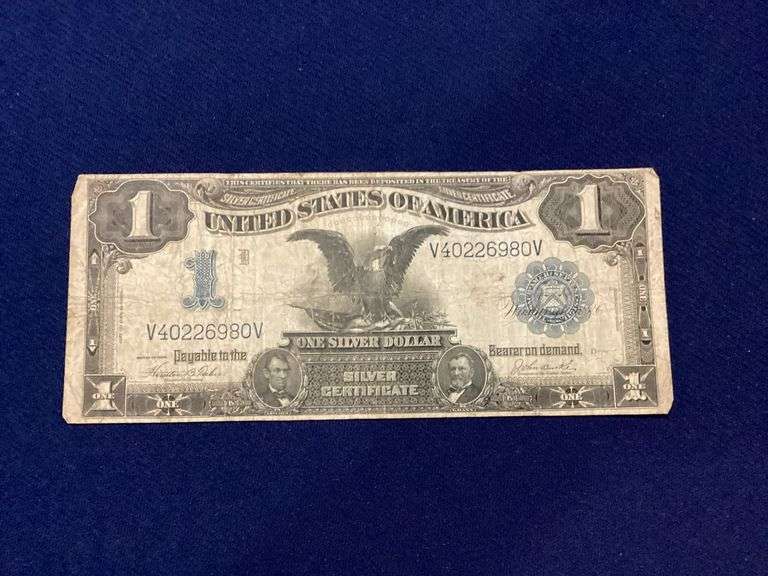 1899 large size $1 "Black Eagle" silver certificate image