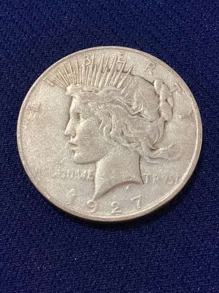 1927-D Peace dollar, VG image