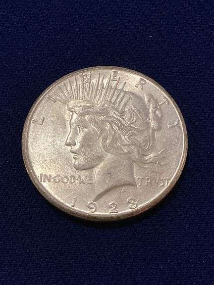 1923-S Peace dollar, AU image