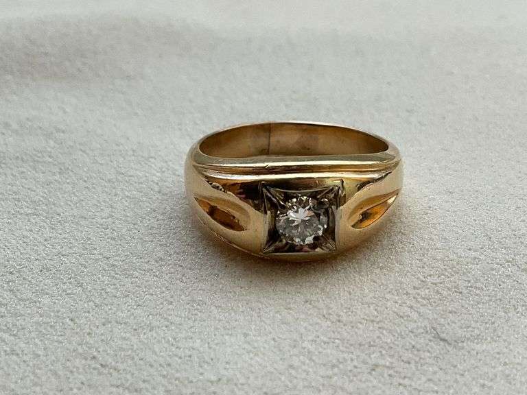 Handmade 14K and diamond ring image