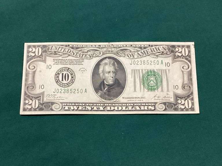 1928-A $20 Federal Reserve note, Crisp Uncirculated image
