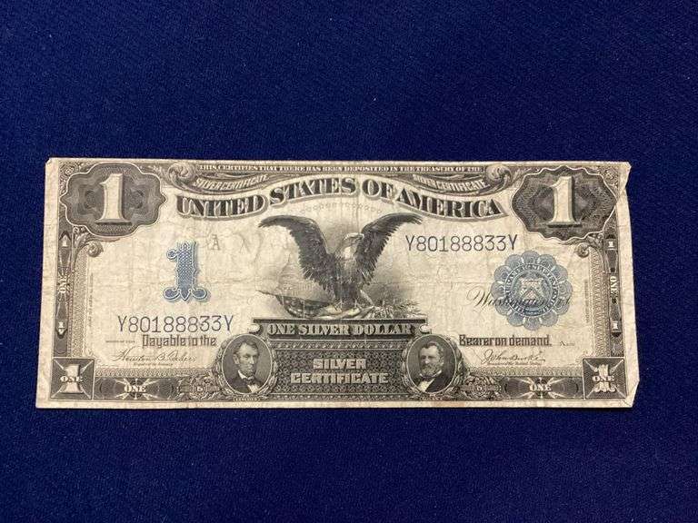 1899 large size $1 "Black Eagle" silver certificate image