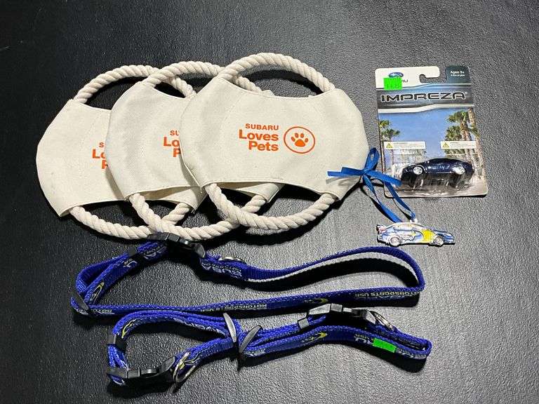 Subaru dog collars, die cast cars
