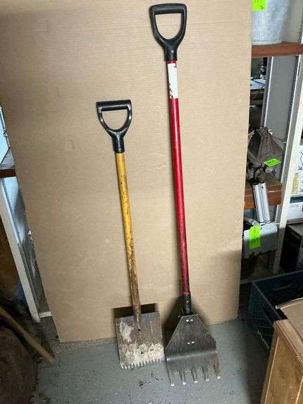 Pair of shingle shovels. image