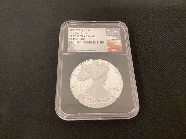 2024-W Silver Eagle First Day of Issue Elizabeth Jones 11th Chief Engraver image