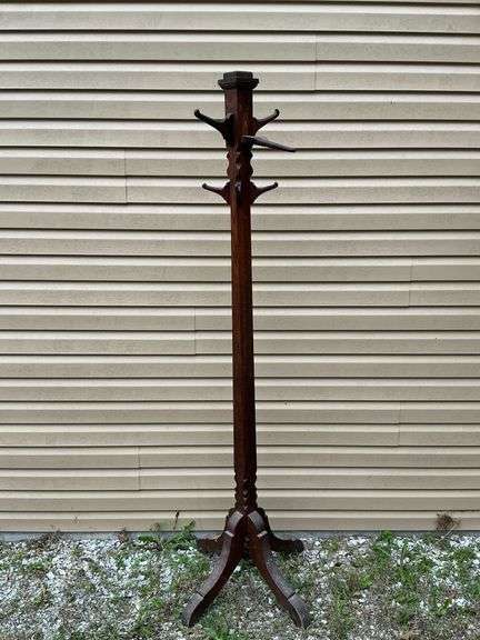 Wood hall tree rack image