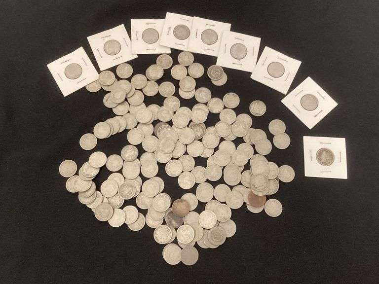 Collection of V nickels image