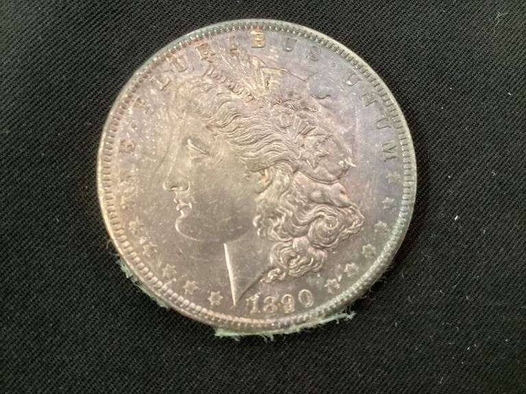 1890 Morgan silver dollar image