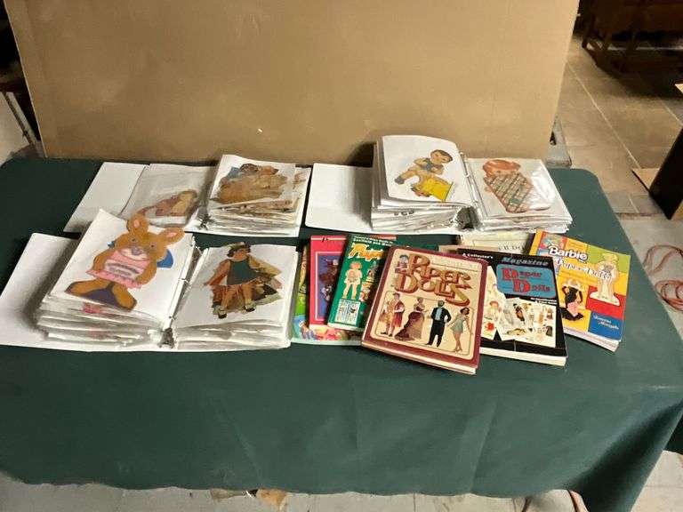 Paper Doll Value books, 3 large notebooks full of paper dolls image
