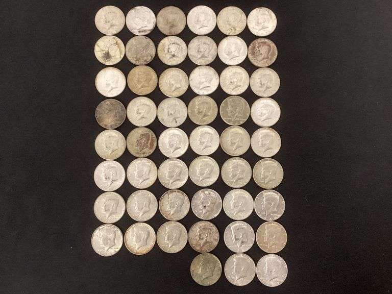 51 Kennedy 40% silver half dollars image