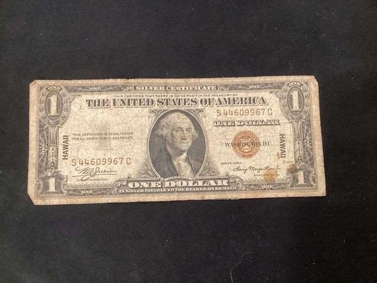 $1 Hawaii silver certificate image