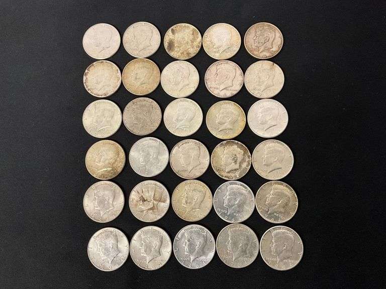 (30) 1964 Kennedy silver half dollars image